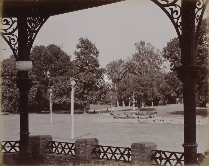 Unknown (Photographer), Eden Gardens. The Promenade from Bandstand. Calcutta, 1901, Antiquarian Photograph