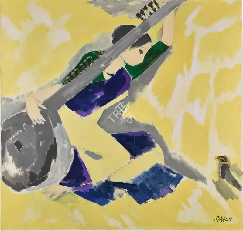 N.S. Bendre (Artist), Pancham, 1991, Painting