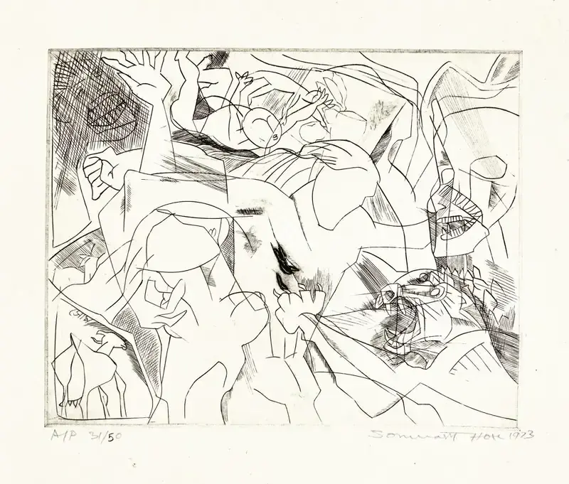 Somnath Hore (Artist), Untitled, 1973, Graphic Art