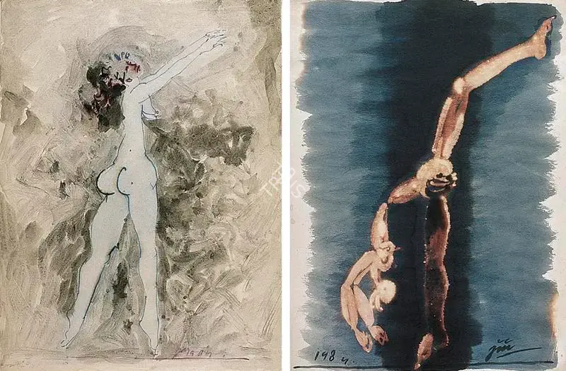 Jai Zharotia (Artist), Acrobat, 1985, Painting