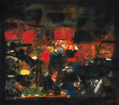 S.H. Raza (Artist), Tapovan, 1972, Painting