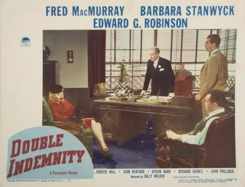 Billy Wilder (Director), Double Indemnity, 1944, Lobby Card