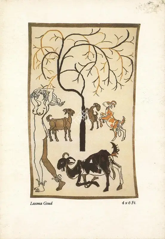 Abhishek Poddar (Organiser), An Exhibition of Carpets, Tapestries & Glass Etchings by Arpita Singh, Manjit Bawa, Jogen Chowdhury, Laxma Goud and Raza, Group Exhibition Invitation