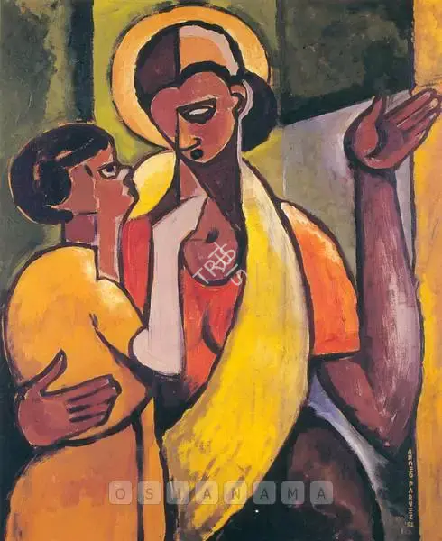 Ahmed Parvez (Artist), Mother And Child, Painting