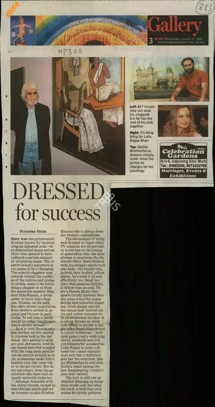 Priyanka Sinha (Reporter), Dressed for Success, 2005, Newspaper Clipping