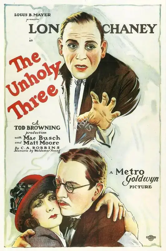 Browning, Tod (Producer), The Unholy Three, 1925 | Poster | CinemaEducation | 00761114