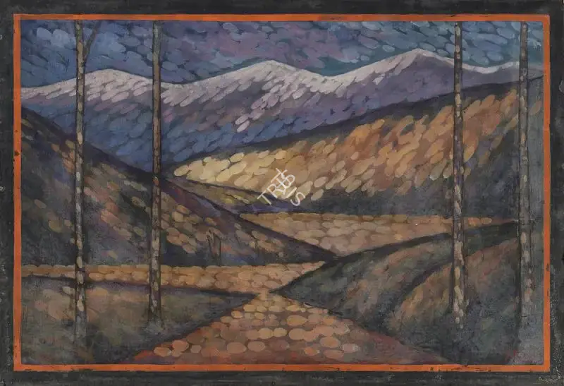 Jamini Roy (Artist), Landscape, 1925, Painting