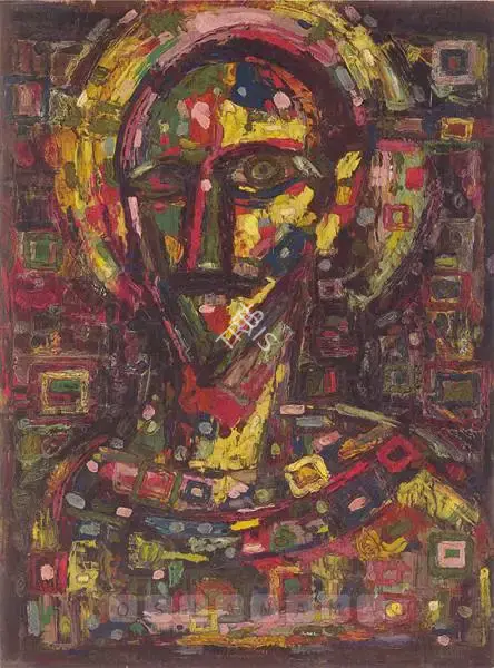 F.N. Souza (Artist), Christ, 1948, Painting