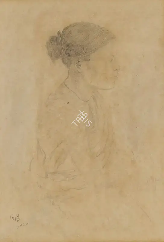 A.K. Haldar (Artist), Untitled, 1923, Drawing