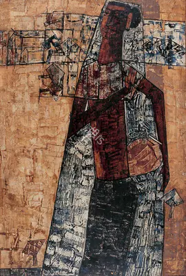 J. Sultan Ali (Artist), Standing Lady, 1961, Painting