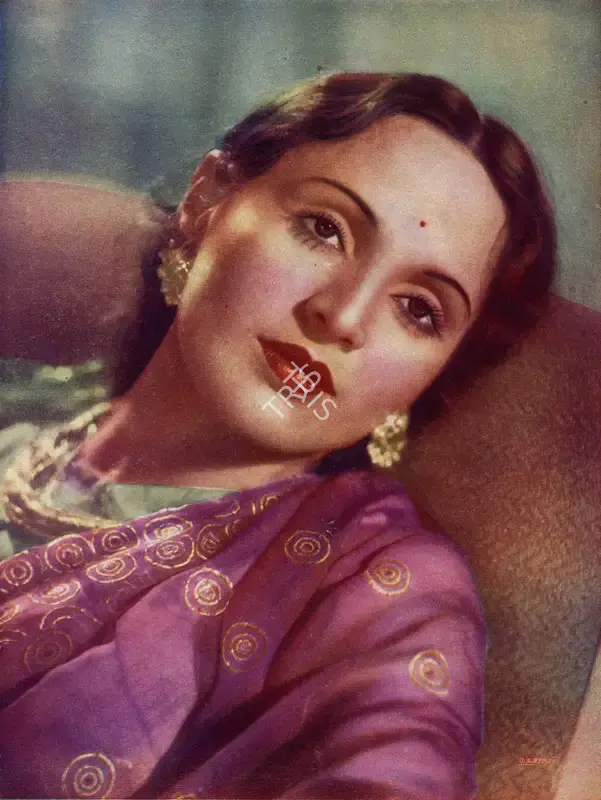 D.B. Neroy (Artist), Neroy, D.B. (Artist), Shobhana Samarth | Oleograph, May 1944, Oleograph
