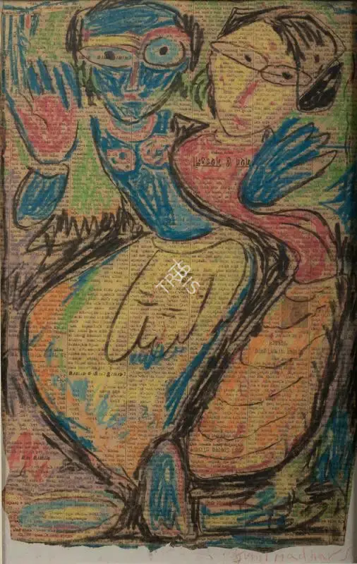 Sen, Sunil Madhav (Artist). Untitled (Krishna & Radha), n.d. | Painting, Pr.Mum/15.07.25, 2025 · Prinseps