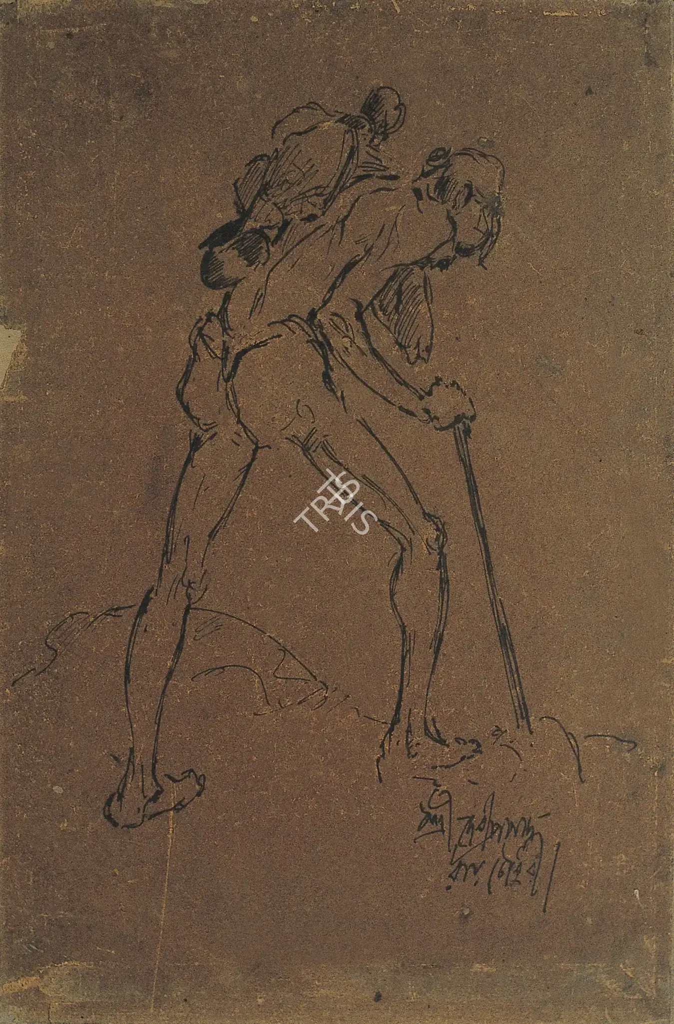 Roy Chowdhury, D.P. (Artist). Durer Jatri, late 1930s | Painting, Os.Mum/21.06.12, 2012 · Osian's
