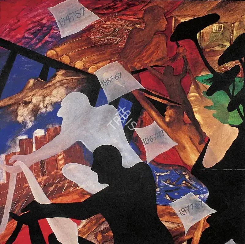 Navjot (Artist), 1947-97, Fifty Years of Independence, 1997, Painting