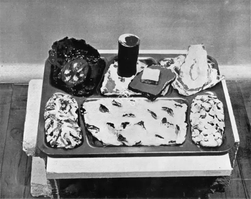 Oldenburg (Artist), T. V. Dinner, 1962, Painting