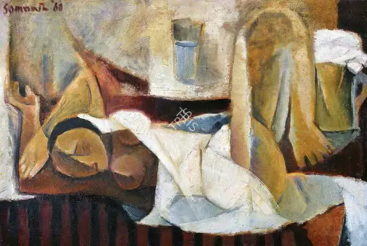 Somnath Hore (Artist), Untitled, 1960, Painting