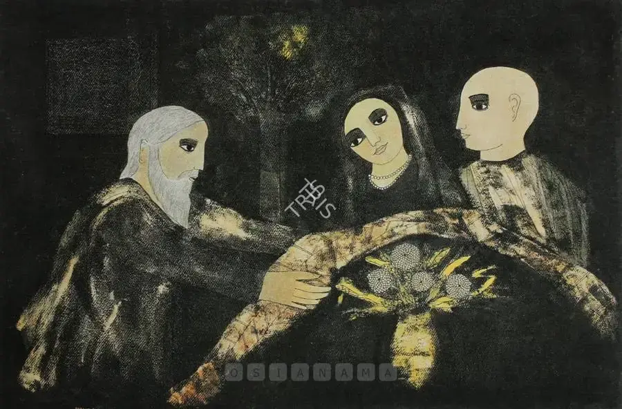 Badri Narayan (Artist), The Cloth of Maya, 1992, Painting