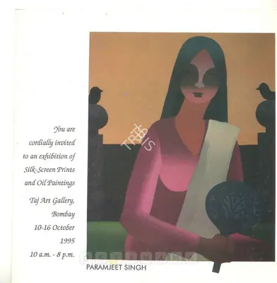 Paramjit Singh (Artist), Paramjit Singh, 1995, Solo Exhibition Invitation