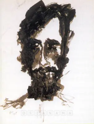 Rabindranath Tagore (Artist), Untitled (Portrait Of A Man With Beard), 1938, Drawing
