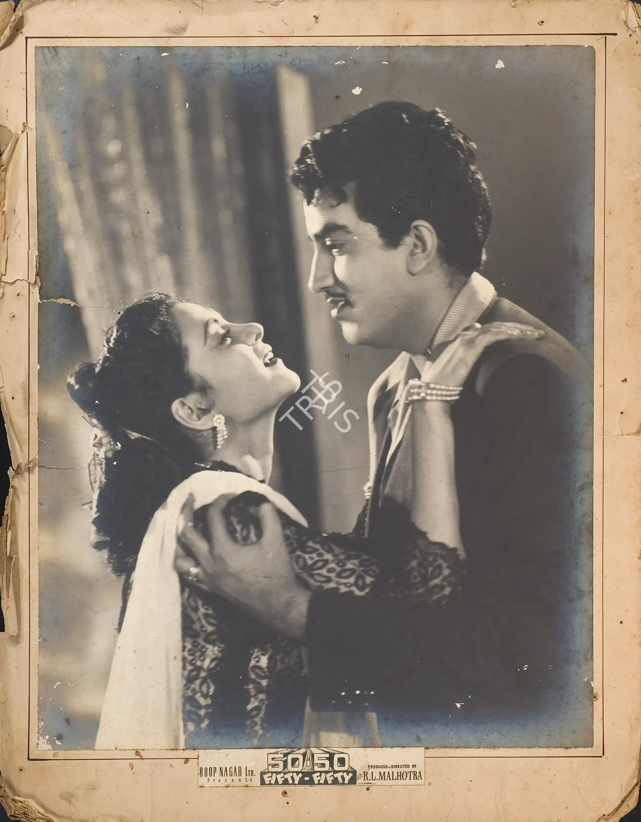R.L. Malhotra (Producer), 50 50, 1956, Photographic Still Mounted on Lobby Card