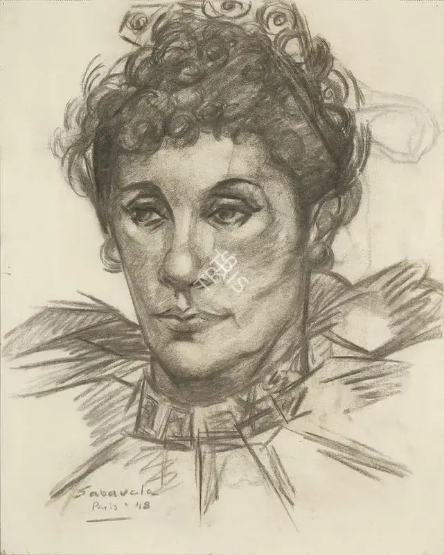 Jehangir Sabavala (Artist), Nanette, 1948, Drawing