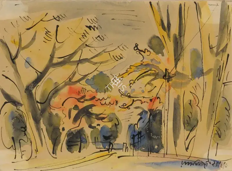 Baij, Ramkinkar (Artist). Untitled, n.d. | Painting, So.NeY/19.03.18, 2018 · Sotheby's