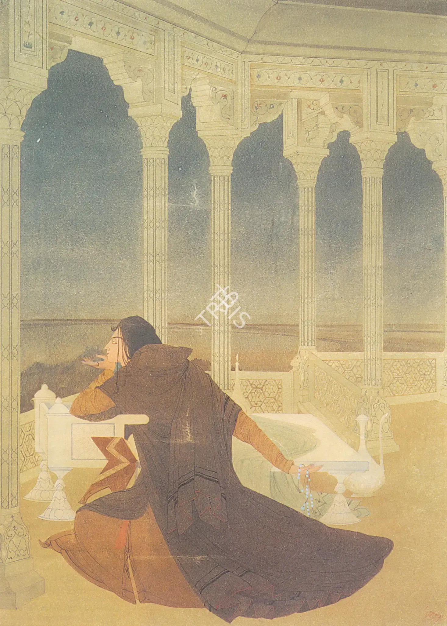 Chughtai, M.A.R. (Artist). Jahanara At The Taj, n.d. | Painting, So.Lon/17.06.99, 1999 · Sotheby's