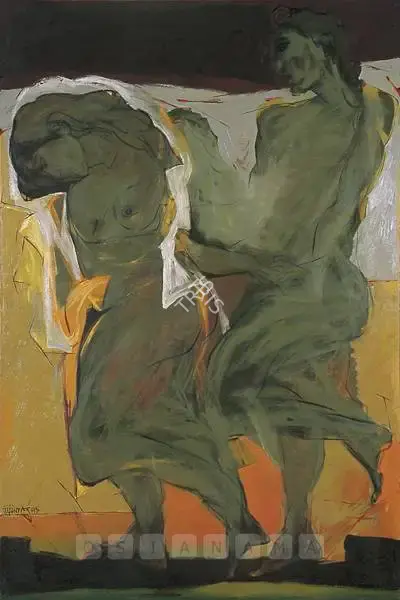 Das, Jatin (Artist). Jade Couple, 1995 | Painting, 2004 · Osian's