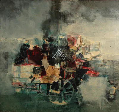 Dave, Shanti (Artist). Wedding Cart, 1963 | Painting, Os.Mum/31.01.07, 2007 · Osian's
