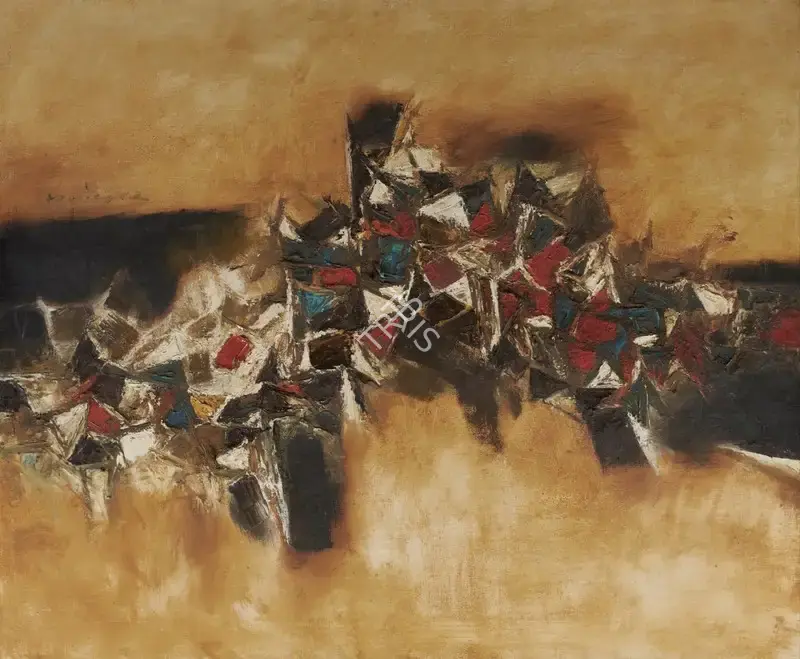 Santosh, G.R. (Artist). Enlightenment, 1962 | Painting, Sa.Mum/13.12.23, 2023 · Saffronart