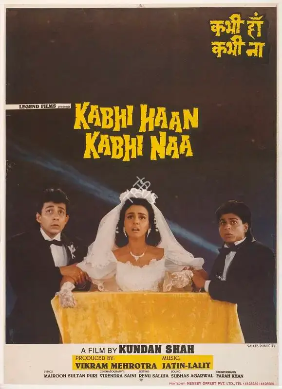 Vikram Mehrotra (Producer), Kabhi Haan Kabhi Naa, 1993, Full Sheet Poster