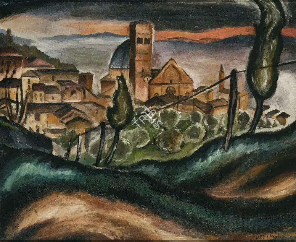 Bhabha, Homi J. (Artist). Untitled (Landscape), n.d. | Painting, Pu.Mum/23.02.23, 2023 · Pundole