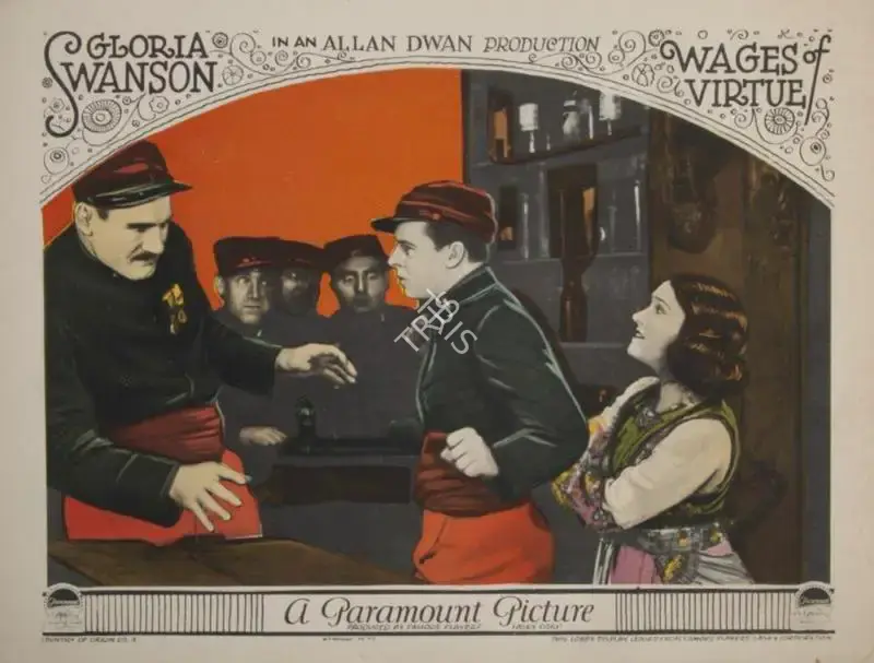 Allan Dwan (Director), Wages of Virtue, 1924, Lobby card