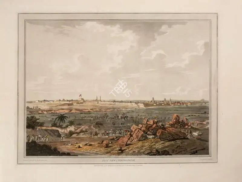 John William Edy (Engraver), East View of Seringapatam, 1793, Engraving