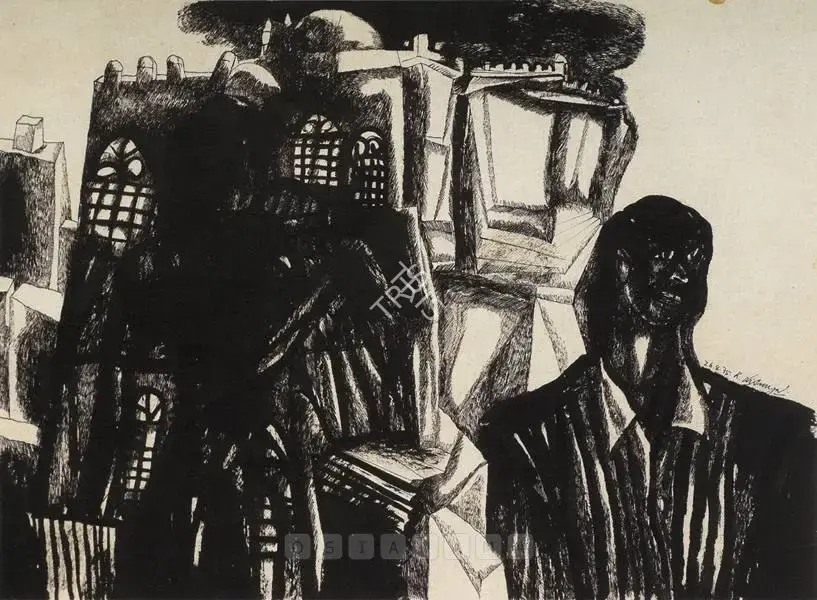 K. Laxma Goud (Artist), Untitled, 1975, Drawing