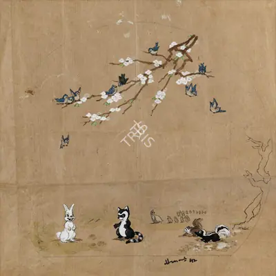 M.F. Husain (Artist), Untitled, 1942, Painting