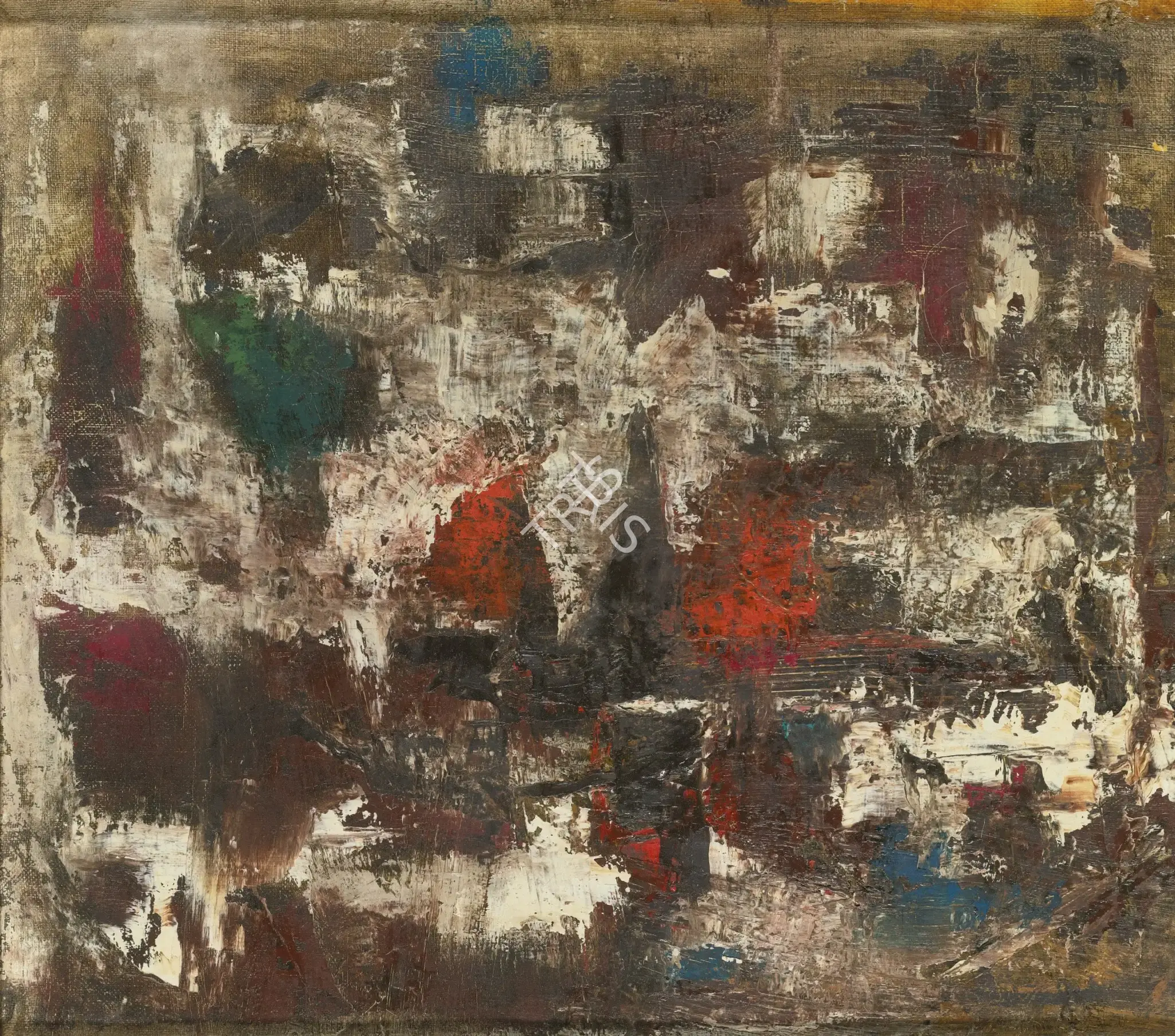 Krishen Khanna (Artist), Untitled (Abstract Landscape), 1961, Painting