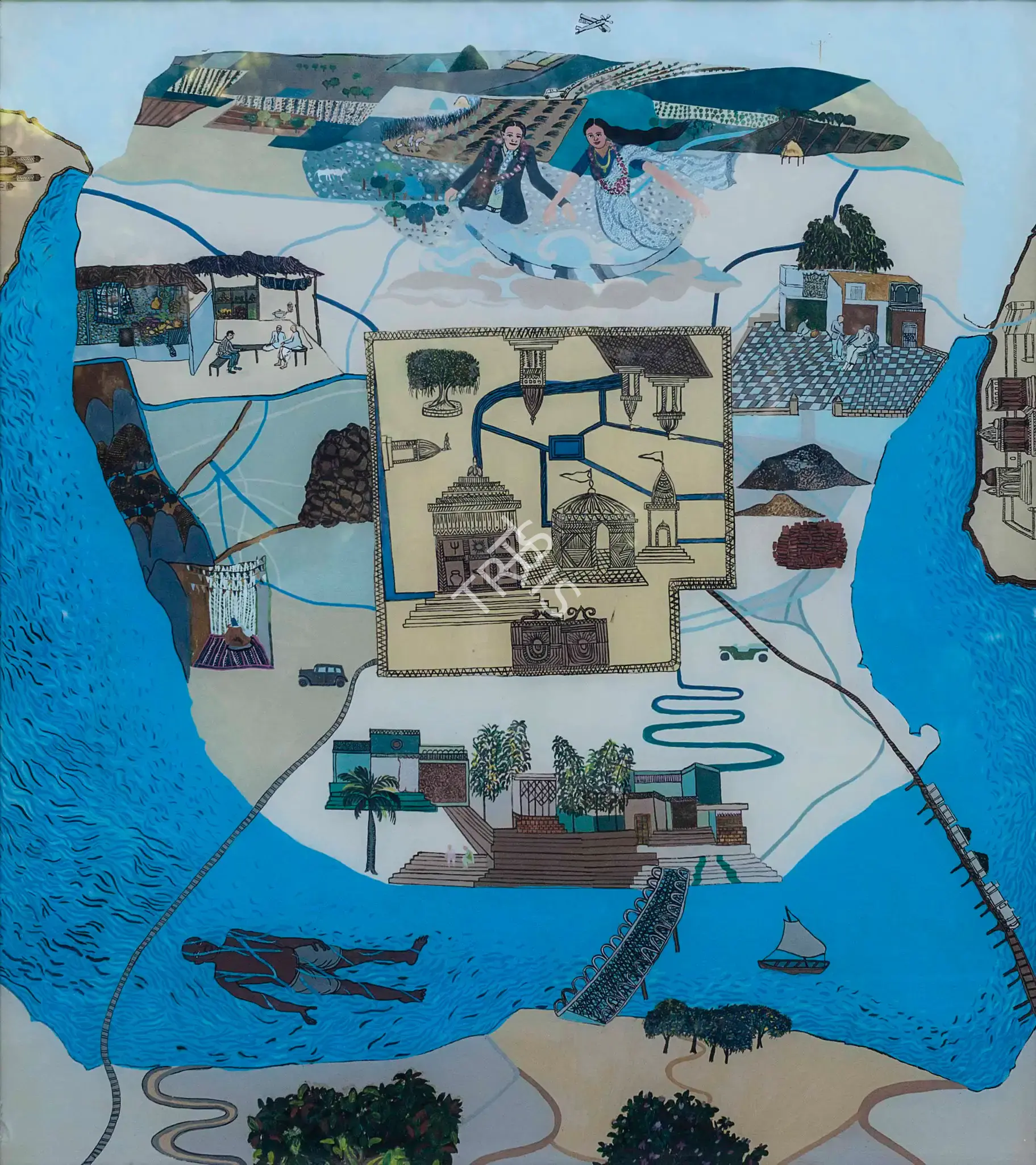 Khakhar, Bhupen (Artist). Untitled, c.1980 | Painting, Ch.Mum/19.12.13, 2013 · Christie's
