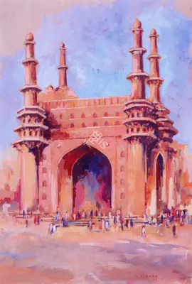 S.H. Raza (Artist), Char Minar, 1947, Painting