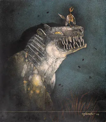 Ganesh Pyne (Artist), Untitled (Kali), 1989, Painting