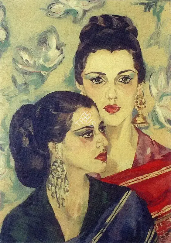 Sabavala, Jehangir (Artist). Portrait of Shirin. Oil on Canvas, 1953 | Pilgrim, Exile, Sorcerer | Painting | FineArts | 00182394