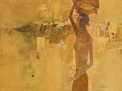 Ali, J. Sultan (Artist). Fisher Woman, 1964 | Painting, So.Lon/06.10.15, 2015 · Sotheby's