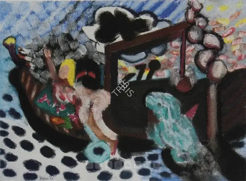 Sundaram, Vivan (Artist). Art Cargo Under Black Cloud, 1986 | Drawing, Ch.Lon/21.05.07, 2007 · Christie's