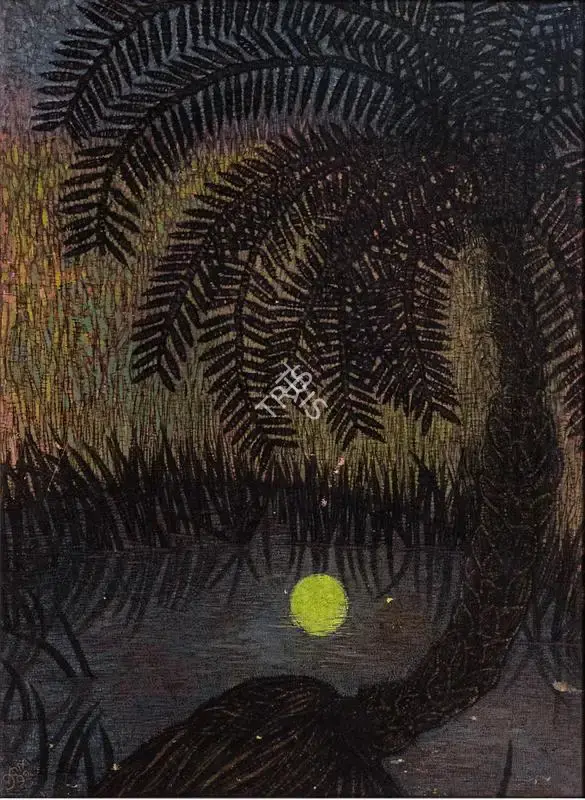 Karmakar, Prokash (Artist). Untitled (Landscape), 1992 | Painting, Ar.Onl/30.06.22, 2022 · Artiana
