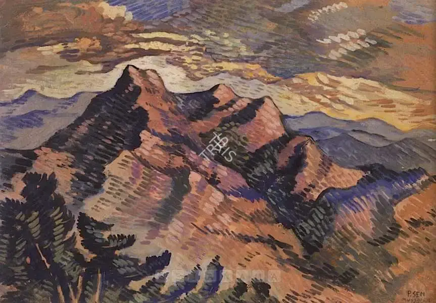Paritosh Sen (Artist), Mussoorie, 1946, Painting