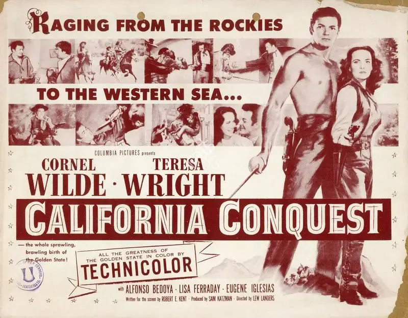 Lew Landers (Director), California Conquest, 1952, Handbill