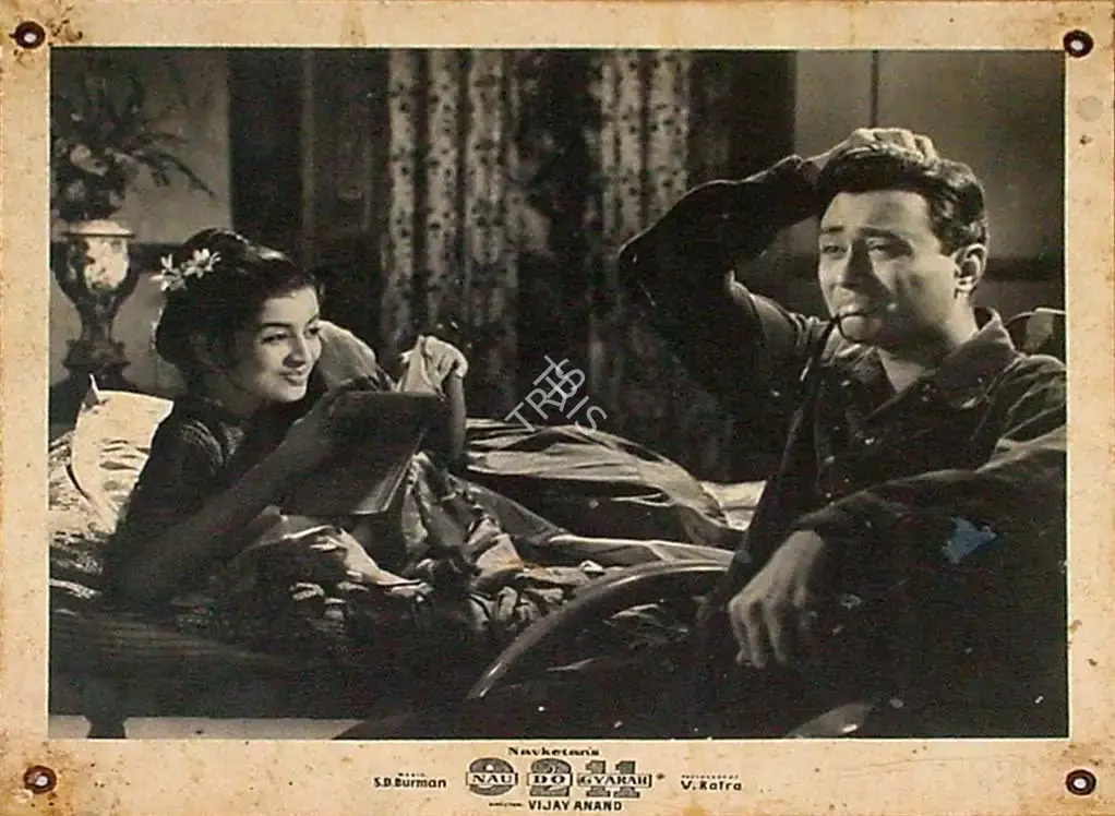 V. Ratra (Cinematographer), Nau Do Gyarah, 1957, Lobby Card
