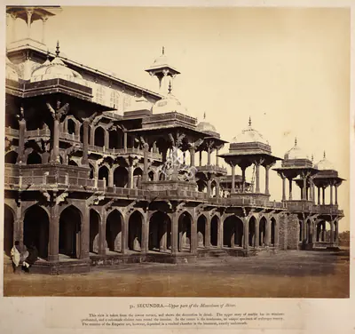 Eugene Clutterbuck Impey (Photographer), Secundra-Upper Part of the Mausoleum, 1861, Antiquarian Photograph