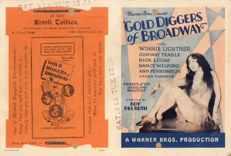 Roy Del Ruth (Director), Gold Diggers of Broadway, 1929, Handbill
