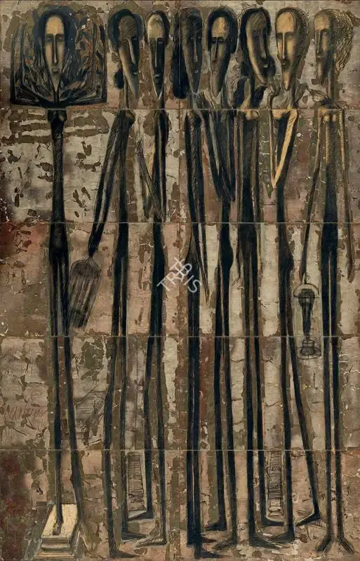 Ved Nayar (Artist), Mankind - 2190, 1990, Painting